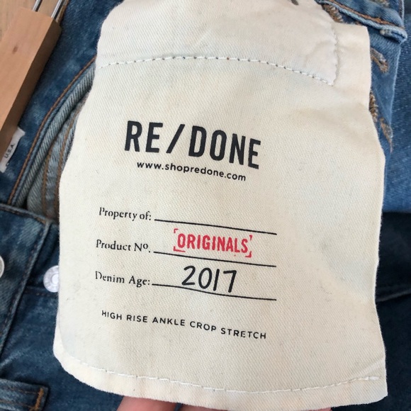 Re/Done High Rise Ankle Crop Stretch - Picture 6 of 8